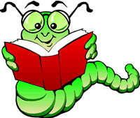 Illustration of a bookworm