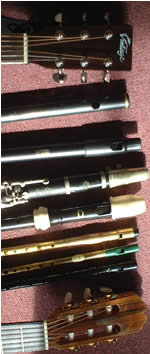Some of my many musical instruments