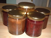 Some of the apple jam and jelly I made last year