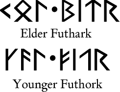 kol-bitr in Elder Futhark and Younger Futhork