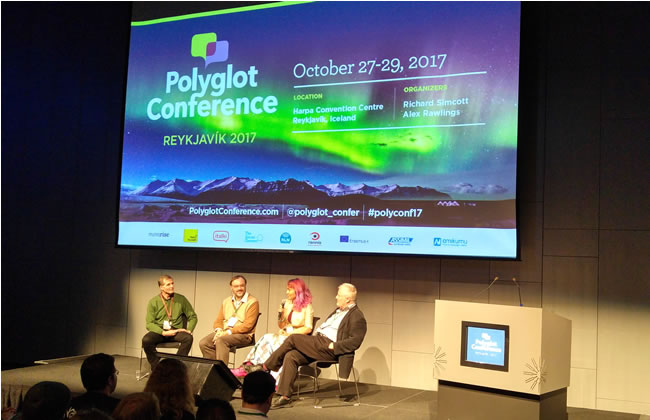 A panel discussuion at the 2017 Polyglot Conference in Reykjavik