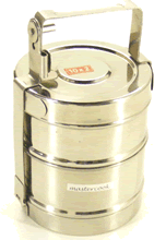 A tiffin carrier / tiffin-box / dabba / tiffin