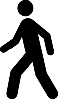 Walking stick figure