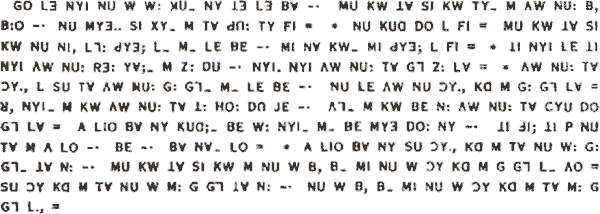 Sample text in the Fraser alphabet