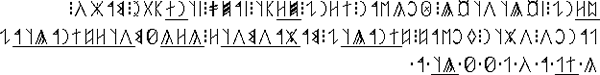 Sample text in Hungarian Runes