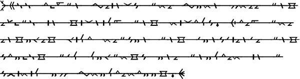 Sample text in the Applebeech alphabet