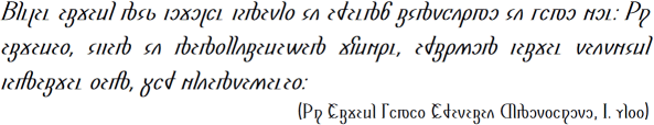 Sample text in Gyorsrovás without abbreviations