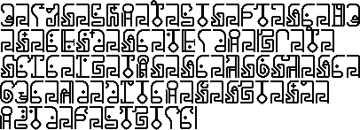 Sample text in the Rangtunga alphabet