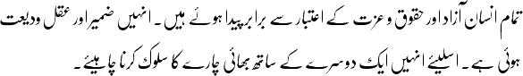 Sample text in Urdu
