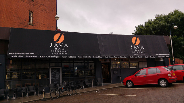 Multilingual sign on café