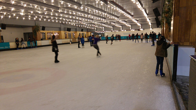 A photo of Queensway ice rink in London - the scene of my slight mishap