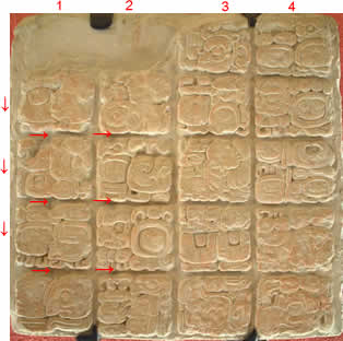 Example of Mayan writing