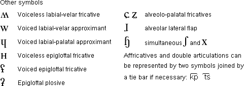 IPA other symbols