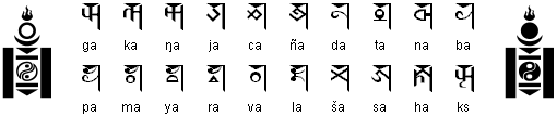 Soyombo consonants