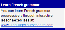 Learn French grammar through interactive lessons/exercises