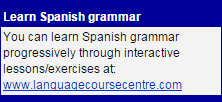 Learn Spanish grammar through interactive lessons/exercises