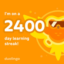 2,400 days on Duolingo
