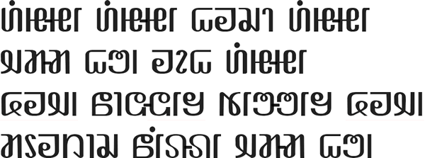 Sample text in the Kurukh Banna script