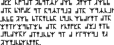 Sample text in the Mesa New alphabet
