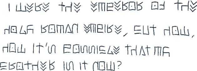 Sample text in the Sotwor script in English