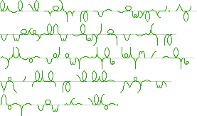 Sample text in Tersive Shorthand