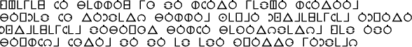 Sample text in the Utopian alphabet