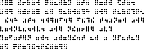 Sample text in Phono Braille