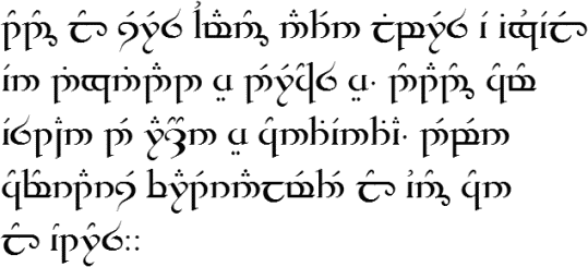 Sample text in Tengwar for Latin American Spanish