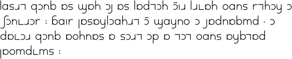 Sample text in Uniscript in Welsh