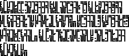 Ü'üqoqoimbözhiighu alphabet by Bruce V. Bracken