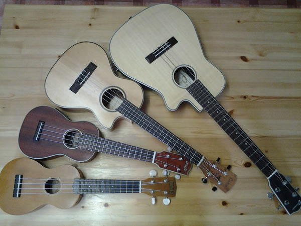 My ukuleles (August 2015)