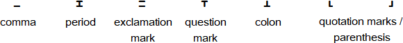 Sadalian punctuation