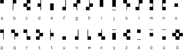 TEK BIN alphabet